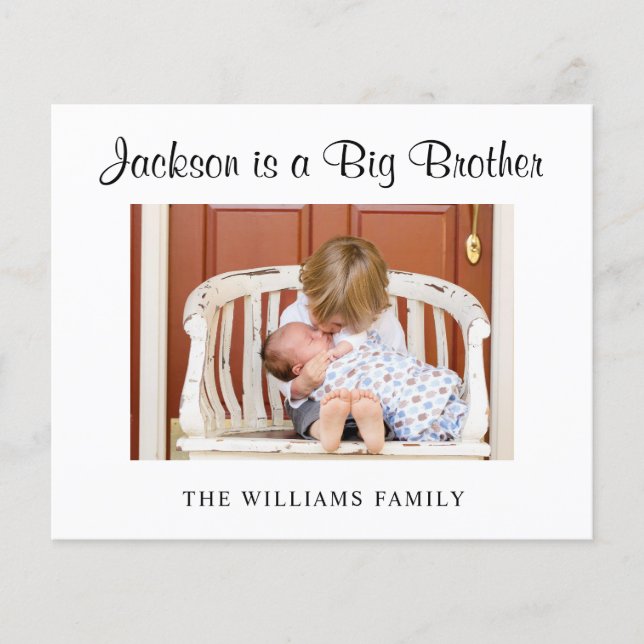 Budget New Baby Photo Birth Announcement (Front)