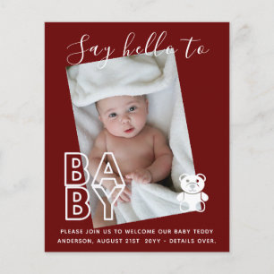 BUDGET New Baby PHOTO Cards - Modern Fun Girl Boy