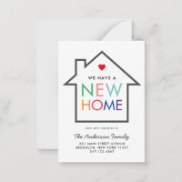 Budget New Home Change of Address Moving Card