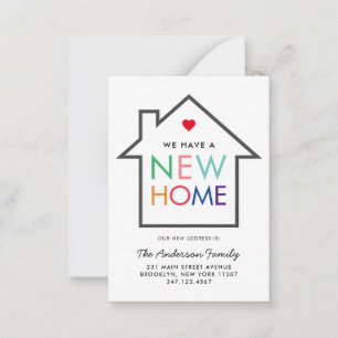 Budget New Home Change of Address Moving Card