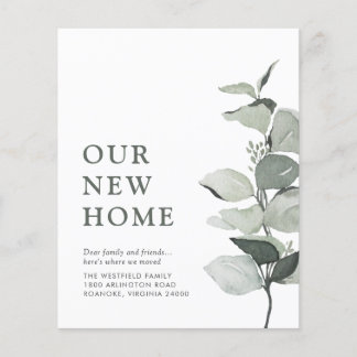 Budget New Home Eucalyptus Moving Announcement