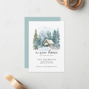BUDGET New Home Handwriting Script Moving Holiday Card