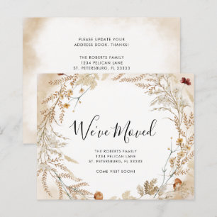 Budget New Home Wildflower Foliage Moving Card