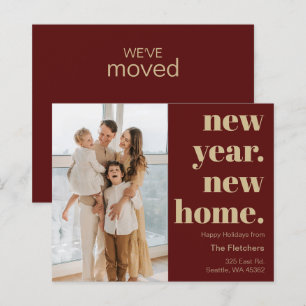 Budget New Year New Home Moving Photo Holiday Card