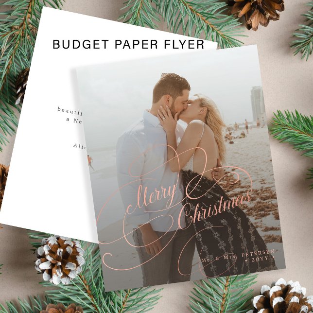 Budget newlywed photo Christmas Holiday Card (Creator Uploaded)