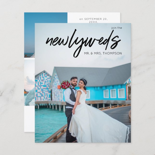 Budget Newlyweds 3 B Photo Post Wedding Reception (Front/Back)