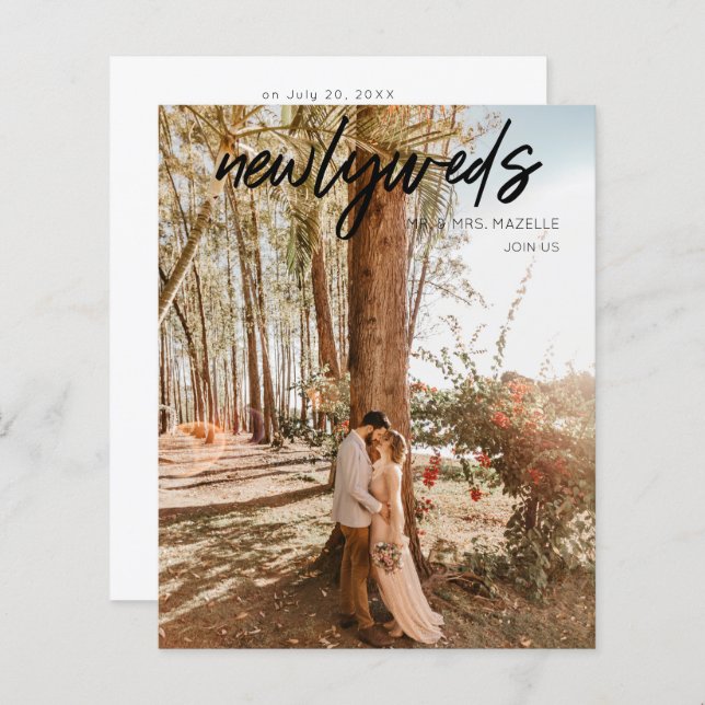 Budget Newlyweds B 1 Photo Post Wedding Reception (Front/Back)