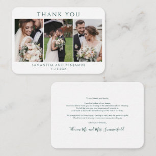 Budget Newlyweds Photo Collage Wedding Thank You Card