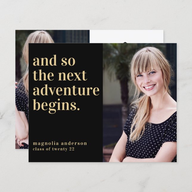 BUDGET Next Adventure Graduation Invitation (Front/Back)