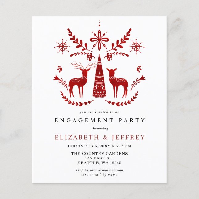 Budget Nordic Buck and Doe Engagement Party (Front)