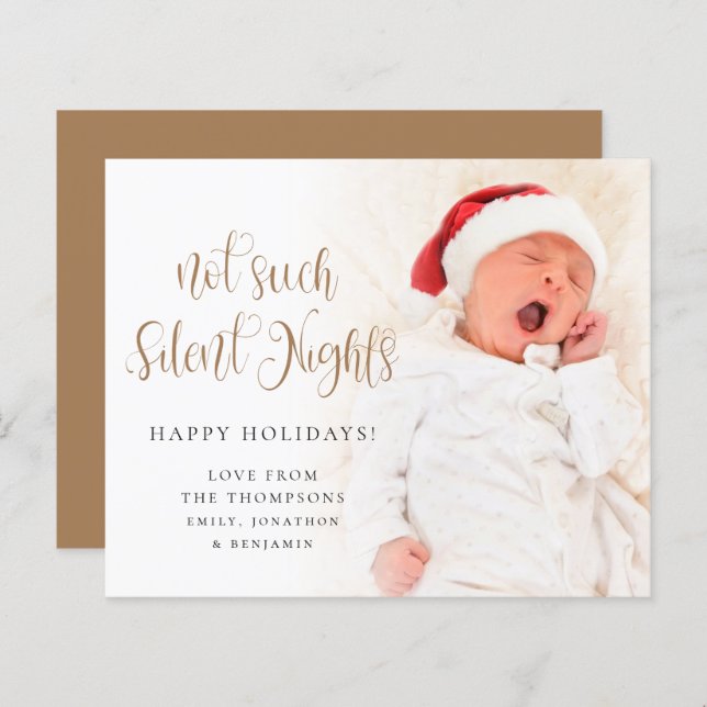 BUDGET Not Such Silent Nights Baby Script Photo  (Front/Back)
