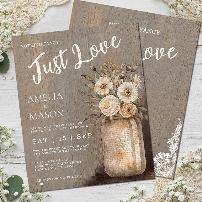 Budget Nothing Fancy Just Love Mason Jar Wedding (Budget Nothing Fancy Just Love Mason Jar Wedding)