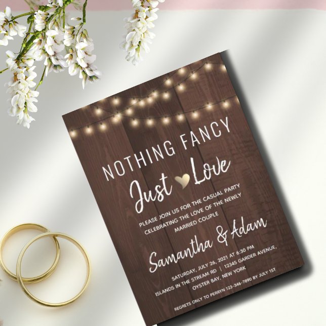 Budget Nothing Fancy Just Love String Lights Invitation (Creator Uploaded)