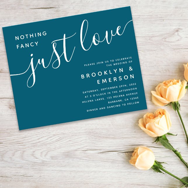 Budget Nothing Fancy Just Love Wedding Invitation (Creator Uploaded)