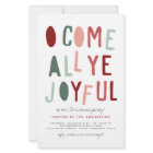 Budget O Come All Ye Joyful | Christmas Party