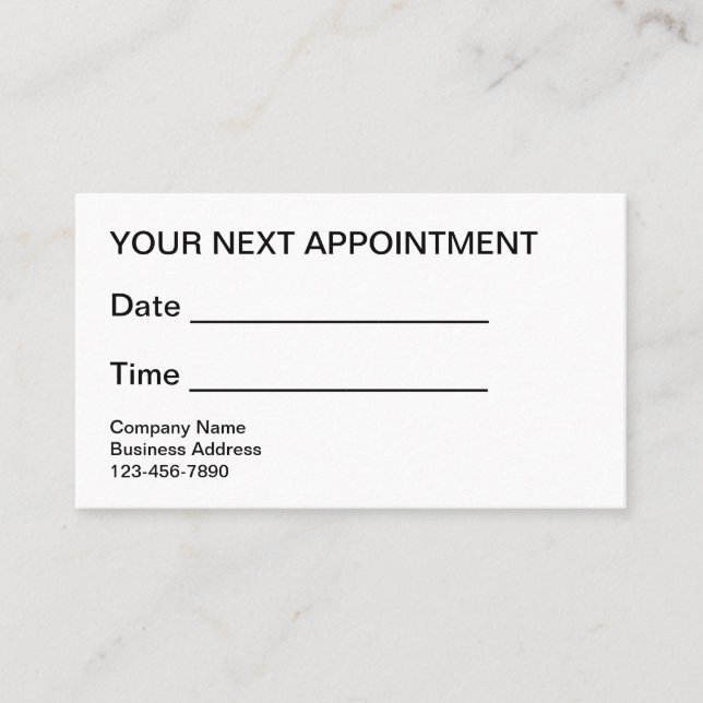Budget Office Appointment Cards Bulk (Front)