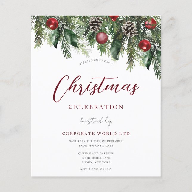 Budget Office or Family Christmas Party Invitation (Front)