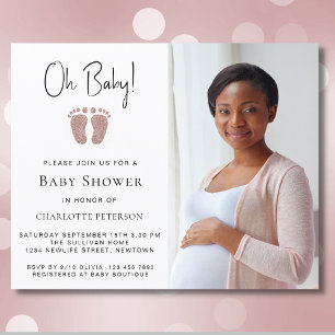 Budget Oh Baby Girls Baby Shower Invitation