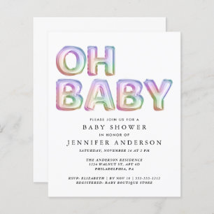 Budget Oh Baby Shower Invitation