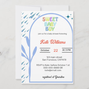 Budget Oh Boy Baby Shower Invitation