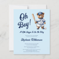 Budget Oh Boy Baseball  Baby Shower Cute Bear