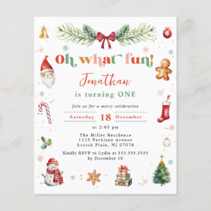 Budget Oh What Fun 1st Christmas Colourful Birthda