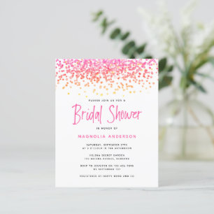 BUDGET Ombre Glitter Bridal Shower Invitation