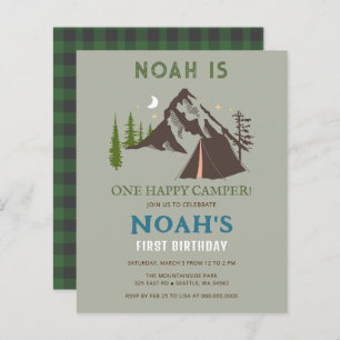 Budget One Happy Camper Boys First Birthday