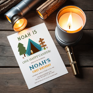 Budget One Happy Camper Boys First Birthday