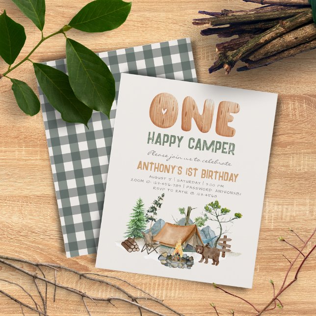 Budget One Happy Camper Virtual 1st Birthday  (Creator Uploaded)
