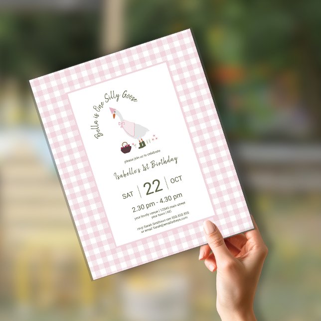 Budget One Silly Goose Girls Pink  1st Birthday  (Creator Uploaded)