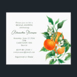 Budget Orange Fruit Bridal Shower Invitation<br><div class="desc">Budget Minimalist Watercolor Orange Fruit Botanical Bridal Shower Invitation</div>
