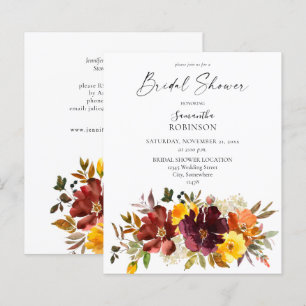 Budget Orange & Yellow Fall Floral Bridal Shower