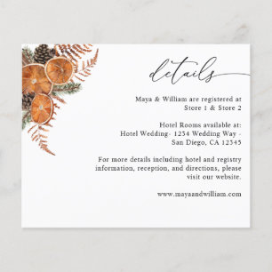 Budget Oranges Rustic Holiday Details Flyer
