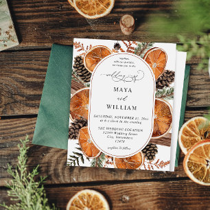 Budget Oranges Rustic Holiday Wedding