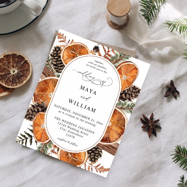 Budget Oranges Rustic Holiday Wedding Flyer (Creator Uploaded)