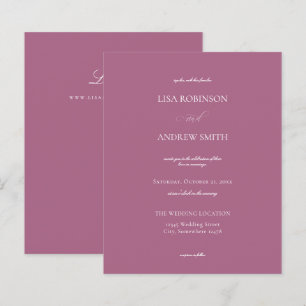 Budget Orchard Purple Calligraphy Wedding