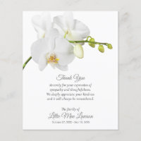 Budget Orchid Funeral Memorial Thank You