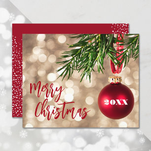 Budget Ornament Merry Christmas Holiday Card