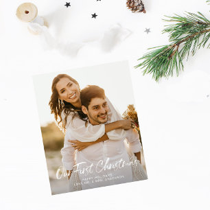 Budget Our First Christmas V Buffalo Check Photo Flyer