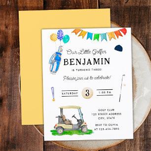 Budget Our Little Golfer Yellow Kids Golf Birthday