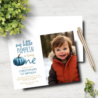 Budget Our Little Pumpkin Blue 1st Birthday