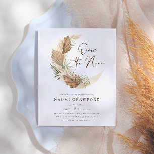 Budget Over The Moon Boho Palm Pampas Baby Shower