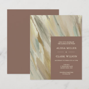 BUDGET Painterly Abstract Wedding Invitation