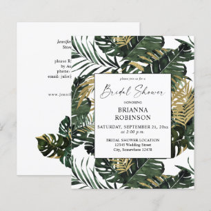 Budget Palm Leaf & Gold Greenery 1 Bridal Shower