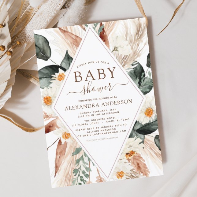 Budget Pampas Grass Baby Shower Boho Eucalyptus (Creator Uploaded)
