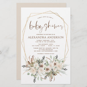 Budget Pampas Grass Baby Shower Boho Eucalyptus