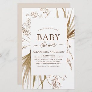 Budget Pampas Grass Bohemian Boho Baby Shower