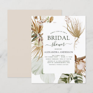 Budget Pampas Grass Boho Tropical Bridal Shower