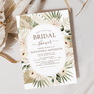 Budget Pampas Grass Bridal Shower Boho Eucalyptus Flyer